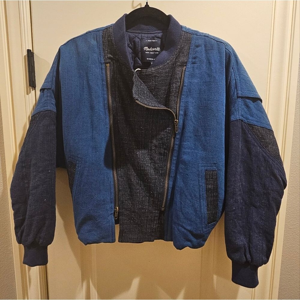 RARE 1-of-1 Madewell Archival Sample Asymmetrical Moto Bomber Jacket M